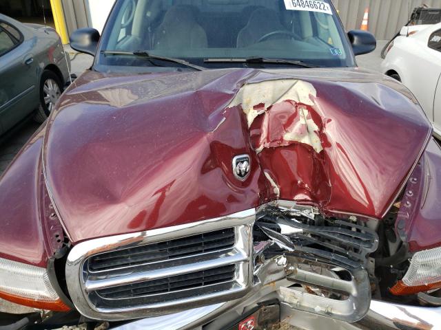 1D7HG48NX3S219133 - 2003 DODGE DAKOTA QUA MAROON photo 7