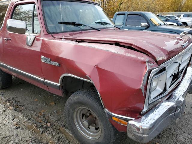 3B4GW02Y1JM839134 - 1988 DODGE RAMCHARGER RED photo 9