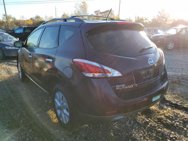 JN8AZ1MW3EW519261 - 2014 NISSAN MURANO S MAROON photo 3