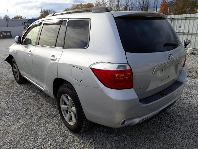 JTEES41A882065267 - 2008 TOYOTA HIGHLANDER SILVER photo 3