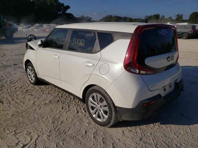 KNDJ23AU1L7120340 - 2020 KIA SOUL LX WHITE photo 3