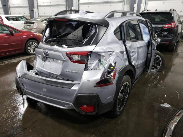 JF2GTAEC8M8373004 - 2021 SUBARU CROSSTREK SILVER photo 4