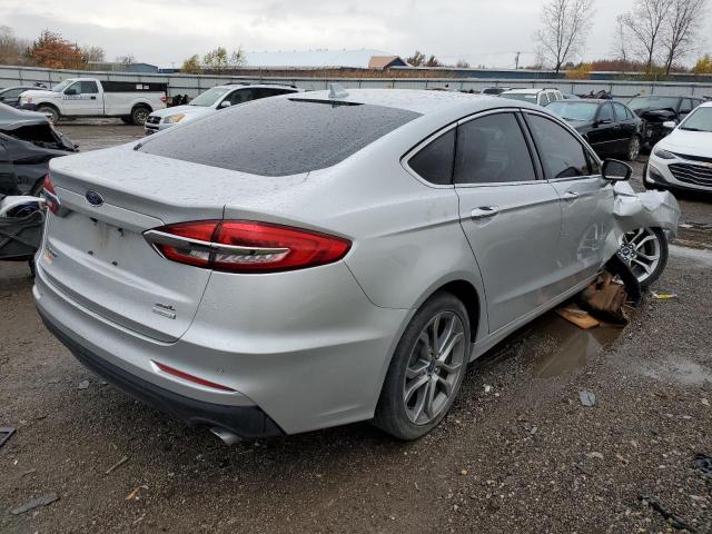 3FA6P0CD4KR139240 - 2019 FORD FUSION SEL SILVER photo 4