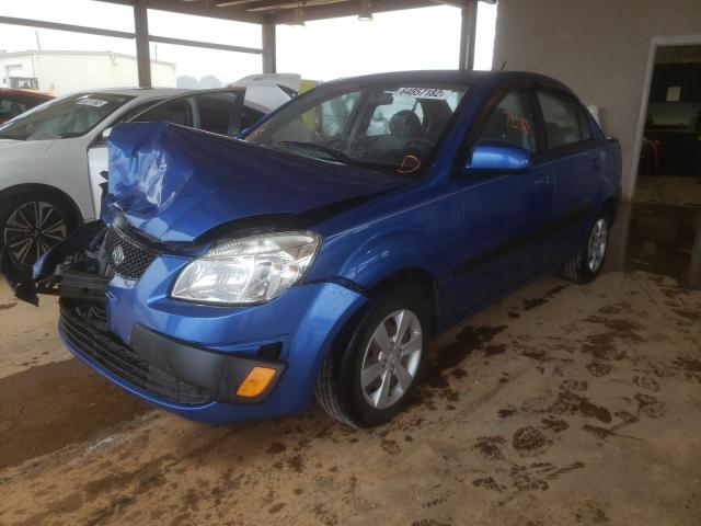 KNADE223096459199 - 2009 KIA RIO BASE BLUE photo 2