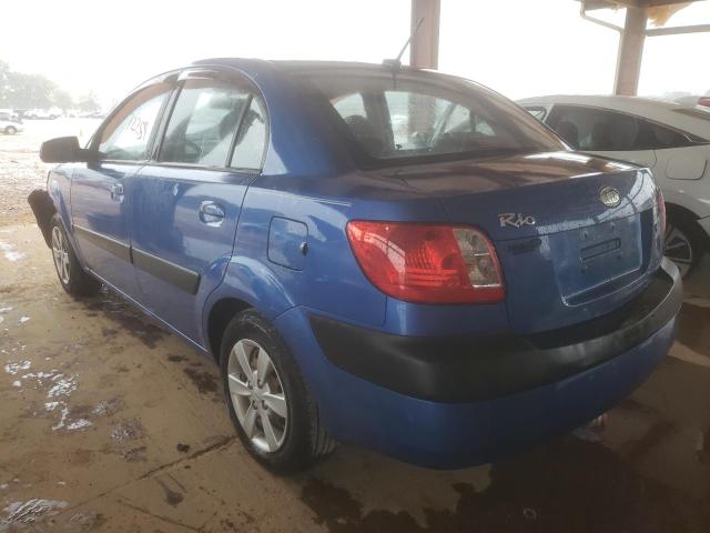 KNADE223096459199 - 2009 KIA RIO BASE BLUE photo 3