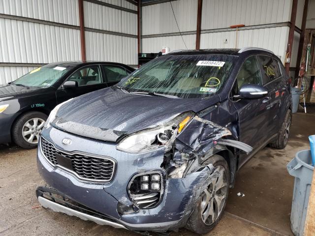 KNDPRCA63H7097514 - 2017 KIA SPORTAGE S BLUE photo 2