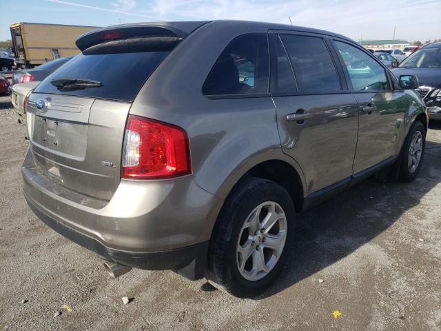 2FMDK3JC2EBA69456 - 2014 FORD EDGE SEL GRAY photo 4