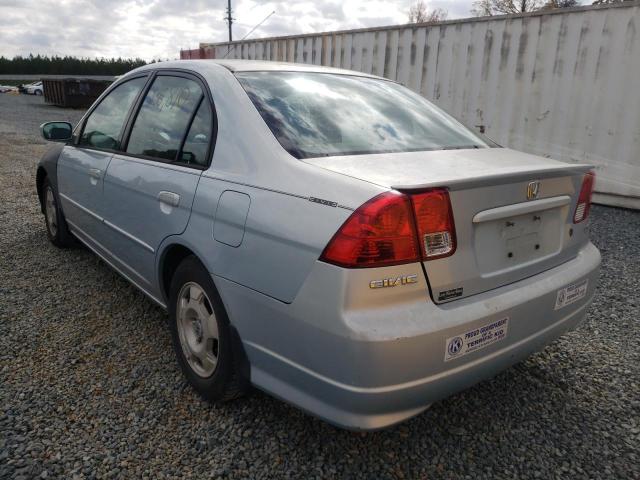 JHMES96665S008355 - 2005 HONDA CIVIC HYBR SILVER photo 3