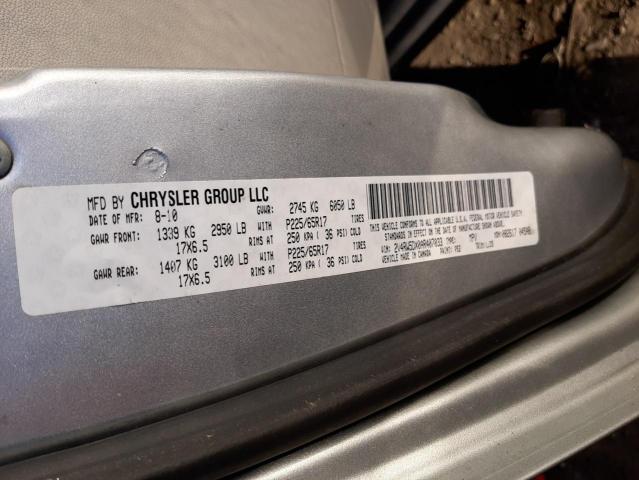 2V4RW5DX0AR407033 - 2010 VOLKSWAGEN ROUTAN SILVER photo 10