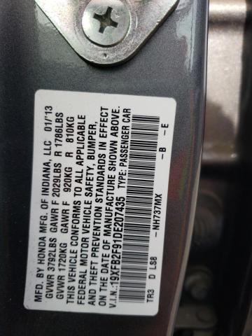 19XFB2F91DE207435 - 2013 HONDA CIVIC EXL 灰色 照片 10