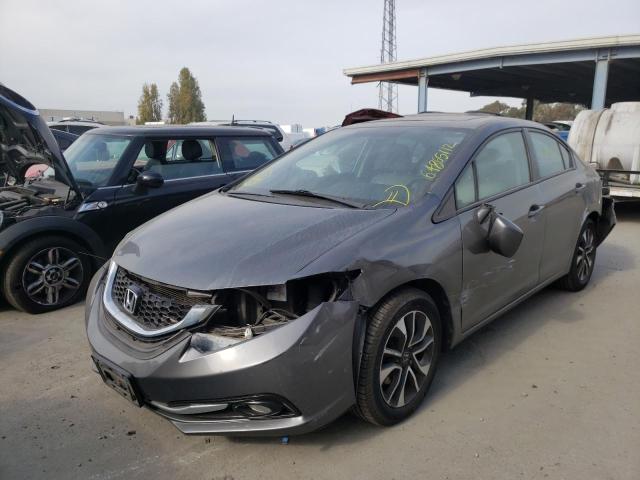 19XFB2F91DE207435 - 2013 HONDA CIVIC EXL 灰色 照片 2