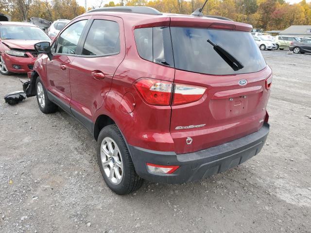 MAJ6S3GL2KC293378 - 2019 FORD ECOSPORT S MAROON photo 3