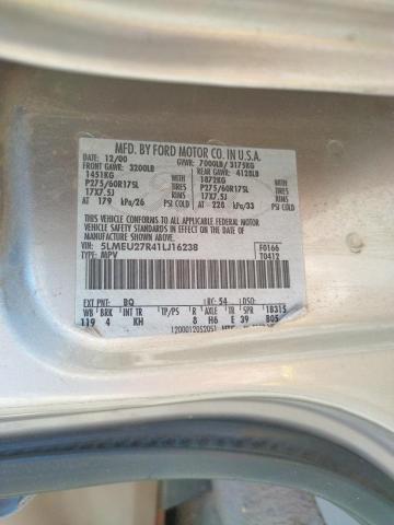 5LMEU27R41LJ16238 - 2001 LINCOLN NAVIGATOR თაფლისფერი ფოტო 10