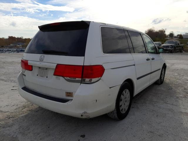 5FNRL38208B039318 - 2008 HONDA ODYSSEY LX WHITE photo 4