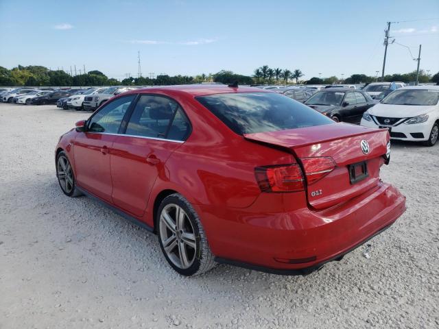 3VW4S7AJ5GM310130 - 2016 VOLKSWAGEN JETTA GLI RED photo 3