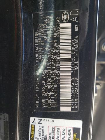 2T1KR32E87C664295 - 2007 TOYOTA MATRIX შავი ფოტო 10