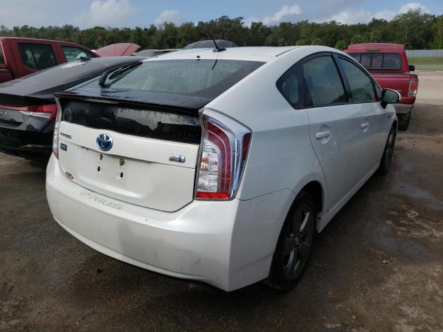 JTDKN3DU6F0417494 - 2015 TOYOTA PRIUS WHITE photo 4