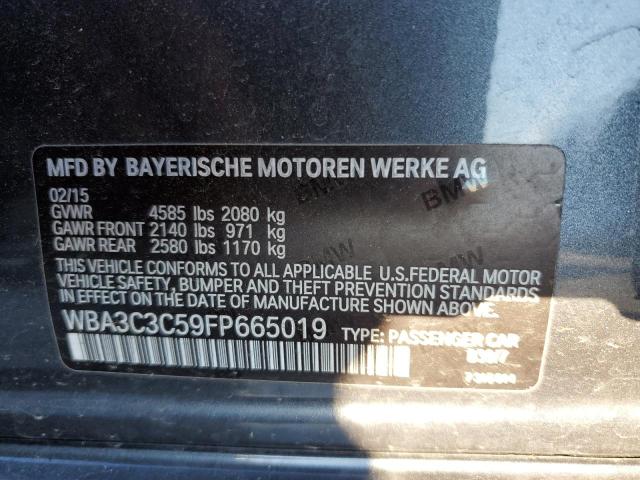 WBA3C3C59FP665019 - 2015 BMW 320 I XDRI GRAY photo 10
