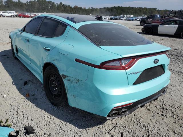 KNAE15LA2J6032402 - 2018 KIA STINGER TURQUOISE photo 3