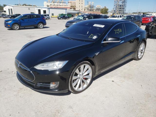 5YJSA1H24FFP62582 - 2015 TESLA MODEL S 85 BLACK photo 2