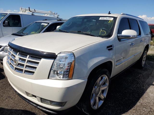 1GYS4JEF3BR347637 - 2011 CADILLAC ESCALADE E WHITE photo 2