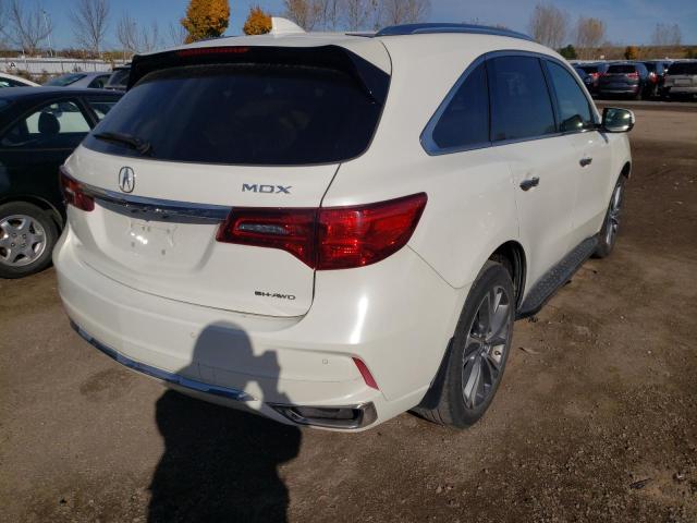 5FRYD4H87HB502864 - 2017 ACURA MDX ADVANC WHITE photo 4