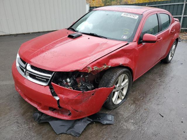 1B3BD1FG4BN513184 - 2011 DODGE AVENGER MA RED photo 2