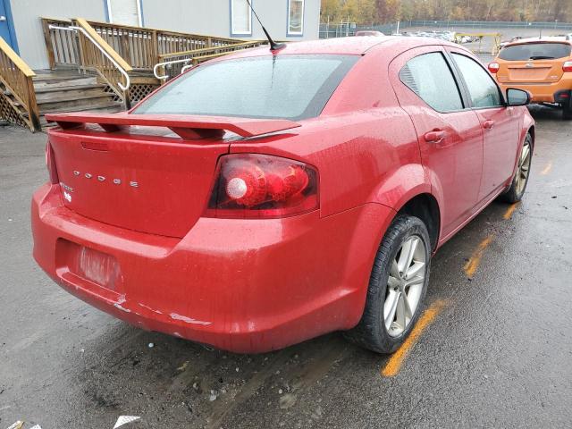 1B3BD1FG4BN513184 - 2011 DODGE AVENGER MA RED photo 4