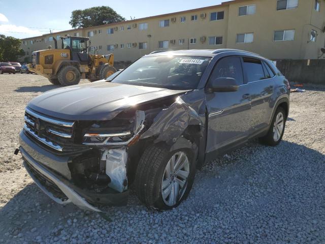 1V2WC2CA6MC211904 - 2021 VOLKSWAGEN ATLAS CROS GRAY photo 2