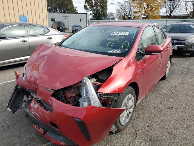 JTDKARFU0L3120095 - 2020 TOYOTA PRIUS L RED photo 2