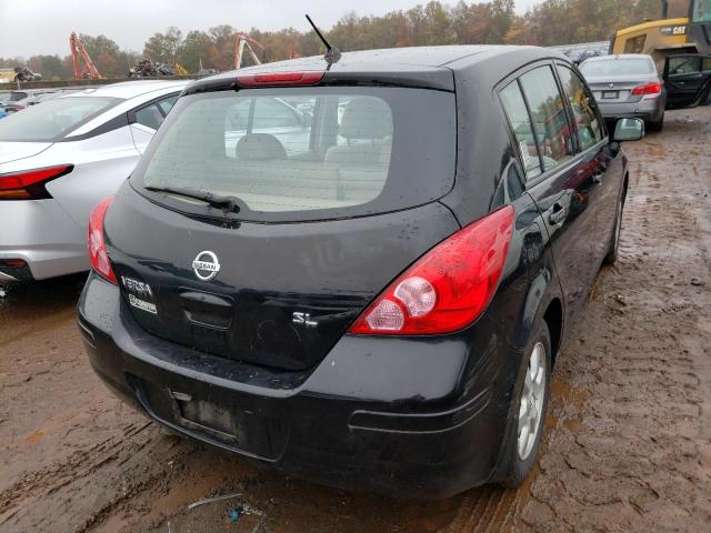 3N1BC13E59L405271 - 2009 NISSAN VERSA BLACK photo 4