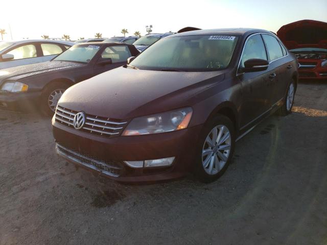 1VWCP7A32DC083121 - 2013 VOLKSWAGEN PASSAT SEL BURGUNDY photo 2