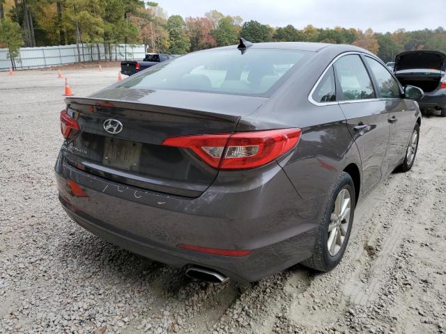 5NPE24AF6GH261110 - 2016 HYUNDAI SONATA SE GRAY photo 4