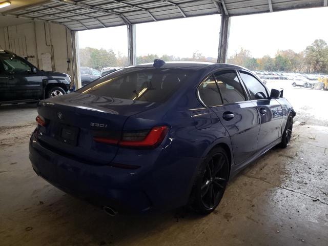 WBA5R1C56KAE81281 - 2019 BMW 330I BLUE photo 4