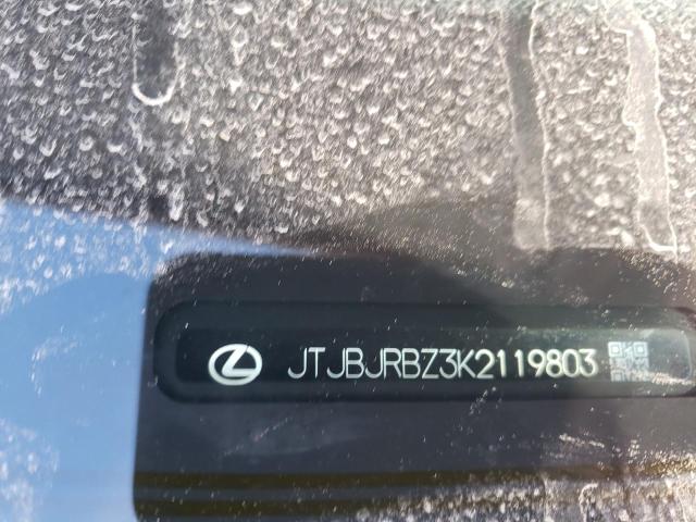 JTJBJRBZ3K2119803 - 2019 LEXUS NX 300H GRAY photo 10