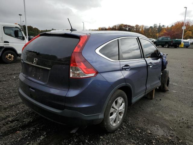 2HKRM3H78EH540902 - 2014 HONDA CR-V EXL BLUE photo 4