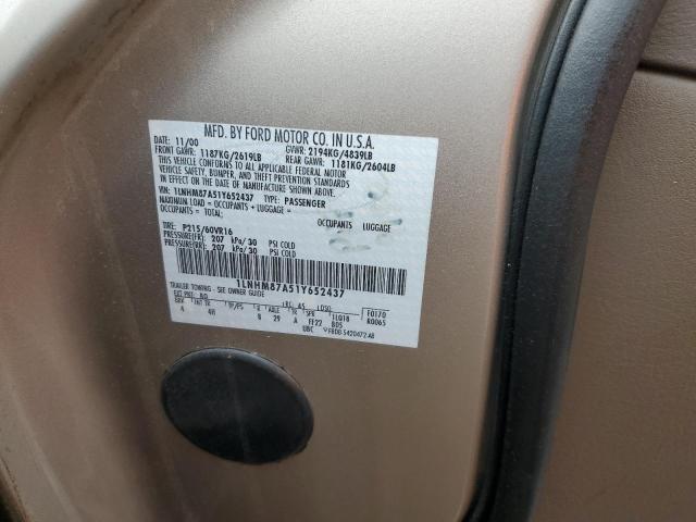 1LNHM87A51Y652437 - 2001 LINCOLN LS 米色 照片 10