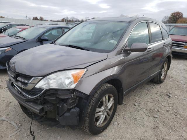 5J6RE4H78AL000694 - 2010 HONDA CR-V EXL TAN photo 2