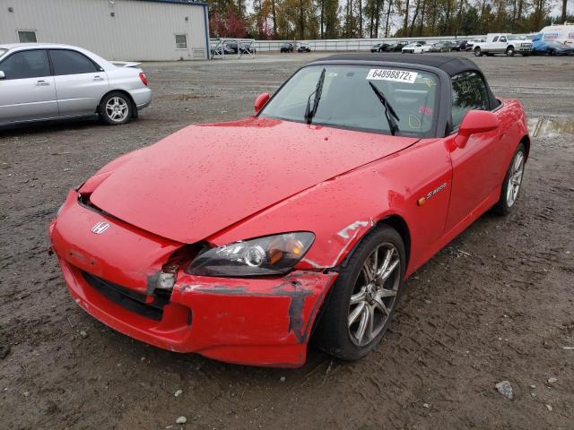 JHMAP21434T000025 - 2004 HONDA S2000 RED photo 2