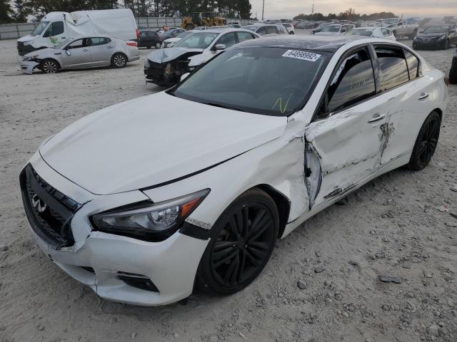 JN1AV7AP1GM490173 - 2016 INFINITI Q50 HYBRID WHITE photo 2