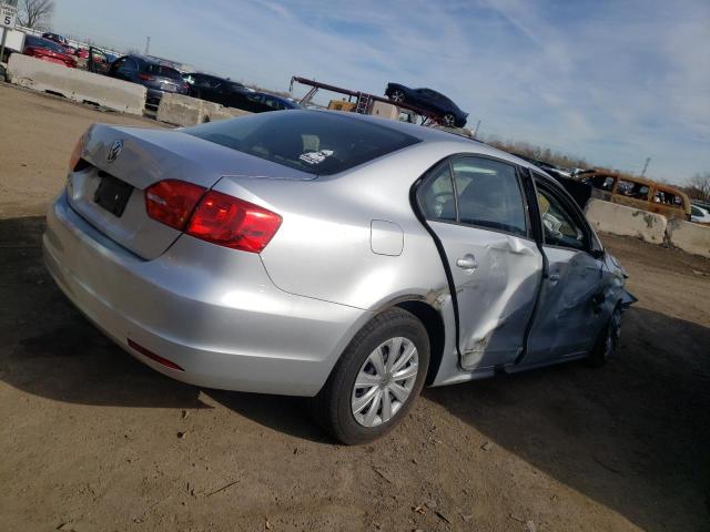 3VW2K7AJ5EM250824 - 2014 VOLKSWAGEN JETTA BASE 银色 照片 4