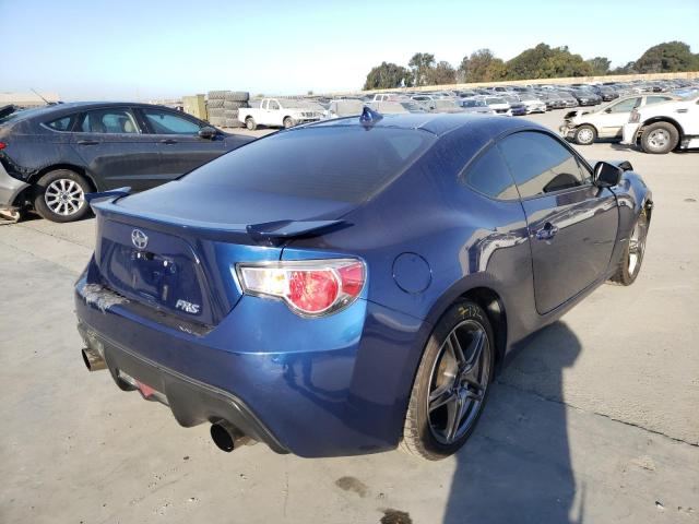 JF1ZNAA12D2716680 - 2013 TOYOTA SCION FR-S BLUE photo 4