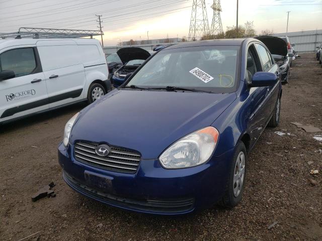 KMHCN4AC6AU494885 - 2010 HYUNDAI ACCENT BLUE photo 2