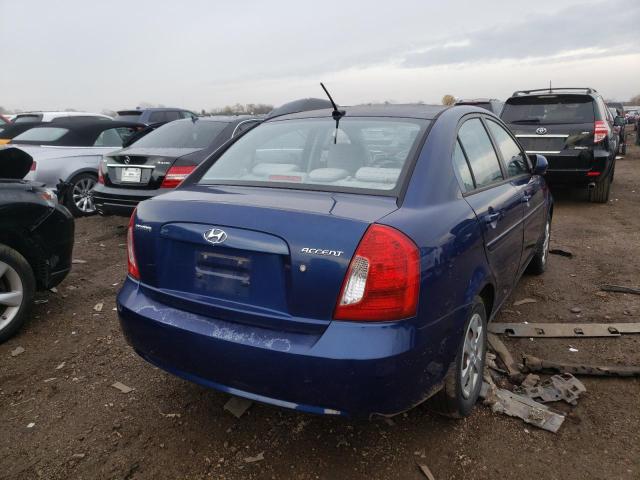 KMHCN4AC6AU494885 - 2010 HYUNDAI ACCENT BLUE photo 4