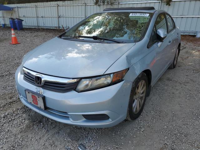 2HGFB2F90CH503521 - 2012 HONDA CIVIC EXL Mavi foto 2