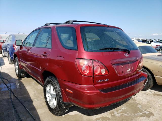 JT6GF10U5X0030652 - 1999 LEXUS RX 300 BURGUNDY photo 3