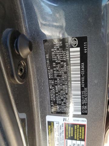 4T1BE46K78U260325 - 2008 TOYOTA CAMRY CE GRAY photo 10