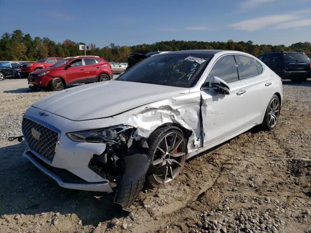 KMTG34LE1KU022459 - 2019 GENESIS G70 PRESTI WHITE photo 2