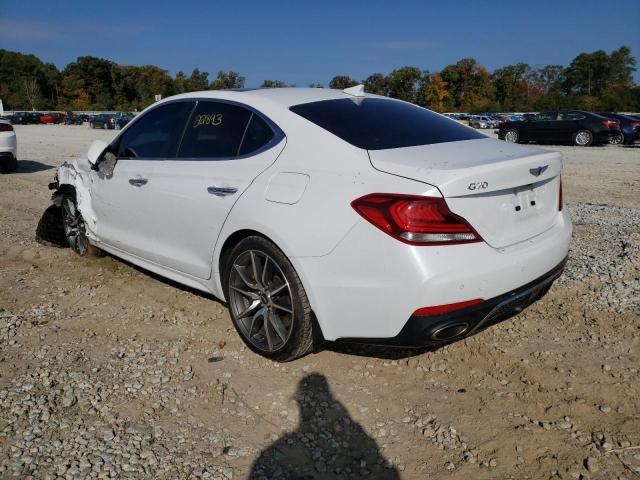 KMTG34LE1KU022459 - 2019 GENESIS G70 PRESTI WHITE photo 3