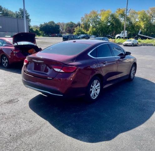 1C3CCCAB2GN110930 - 2016 CHRYSLER 200 LIMITE MAROON photo 4